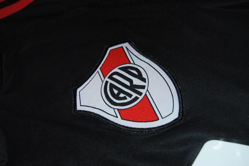 River Plate 2015-16 Away Soccer Jersey Black-Red - Click Image to Close